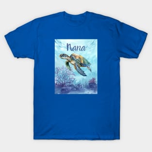 Nana-Sea Turtle Design T-Shirt